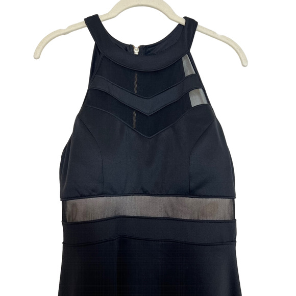 Emerald Sundae Womens Fit n Flare Dress Large Black Racer Back Club Party Dance - Picture 2 of 6